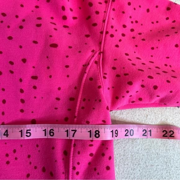 Athleta Girl Retro plush Oversized Hoodie City Lights Pink Polkadots XL/14 - Picture 6 of 8